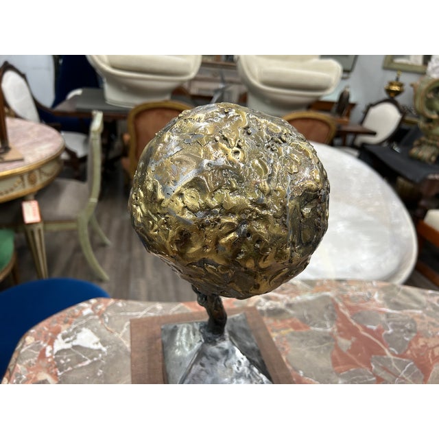 Mid Century Mixed Metal Sculpture For Sale - Image 10 of 11