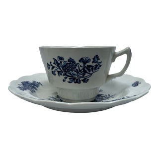 Booths Peony Porcelain Tea Cup and Saucer For Sale