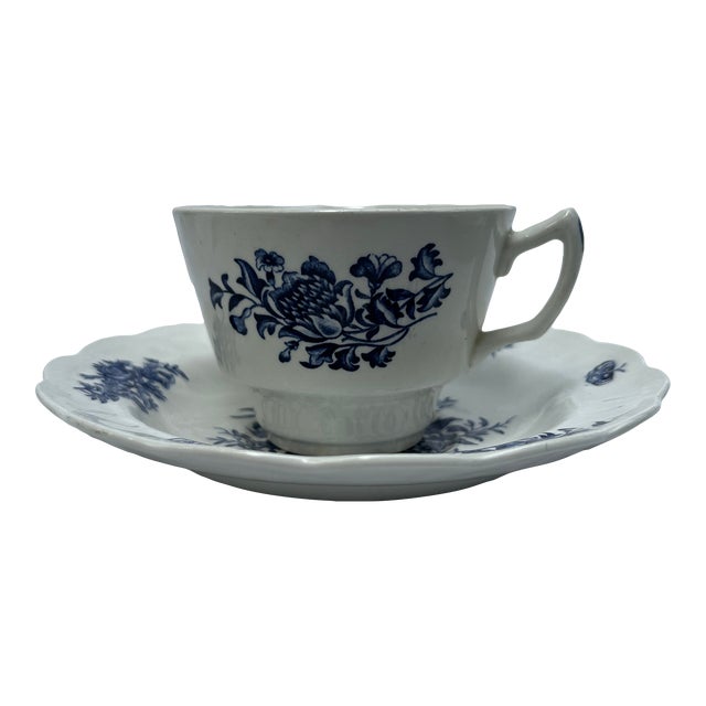 Booths Peony Porcelain Tea Cup and Saucer For Sale