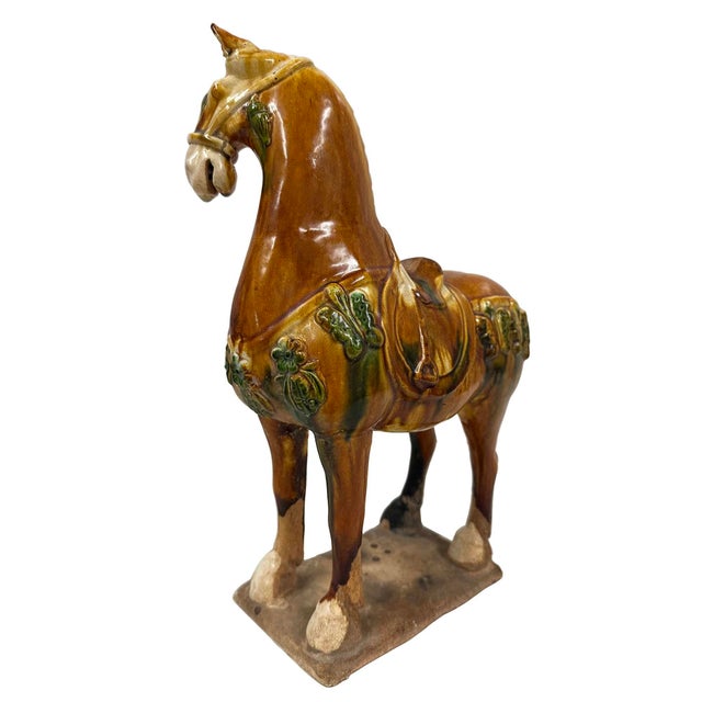 20th Century Chinese Ceramic Tang SanCai (Tri Color)Horse For Sale In Los Angeles - Image 6 of 12