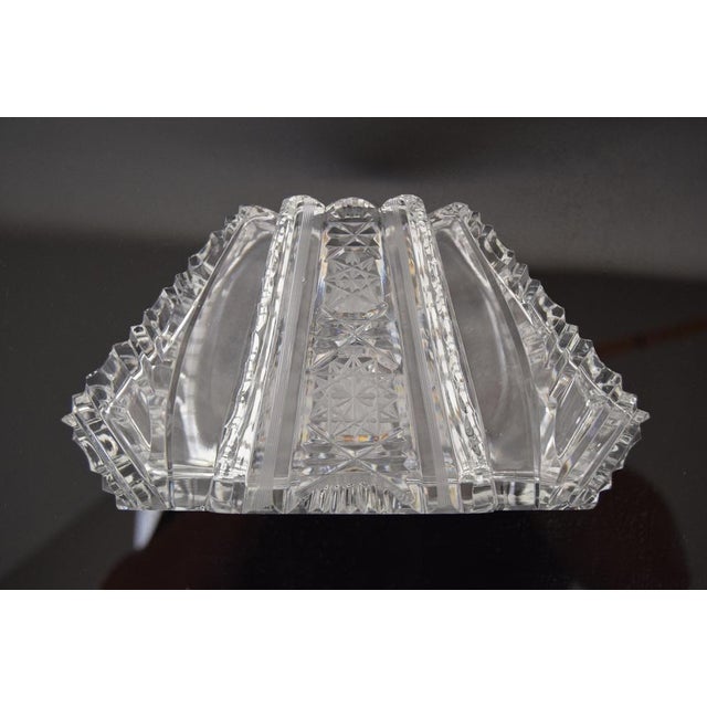 Vintage Cut Crystal Glass Vase from Glasswork Novy Bor, 1950s For Sale - Image 9 of 12
