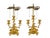 An elegant pair of antique French gilt bronze table lamps, crafted during the mid to late 19th century in the refined...