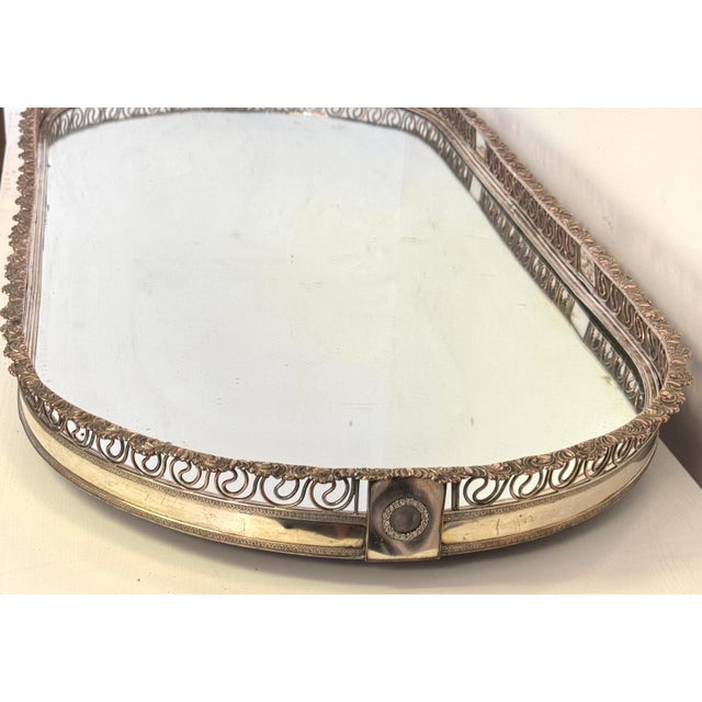 Contemporary Large Sheffield Plate Mirrored Table Centerpiece / Plateau, Attributed Boulton For Sale - Image 3 of 18