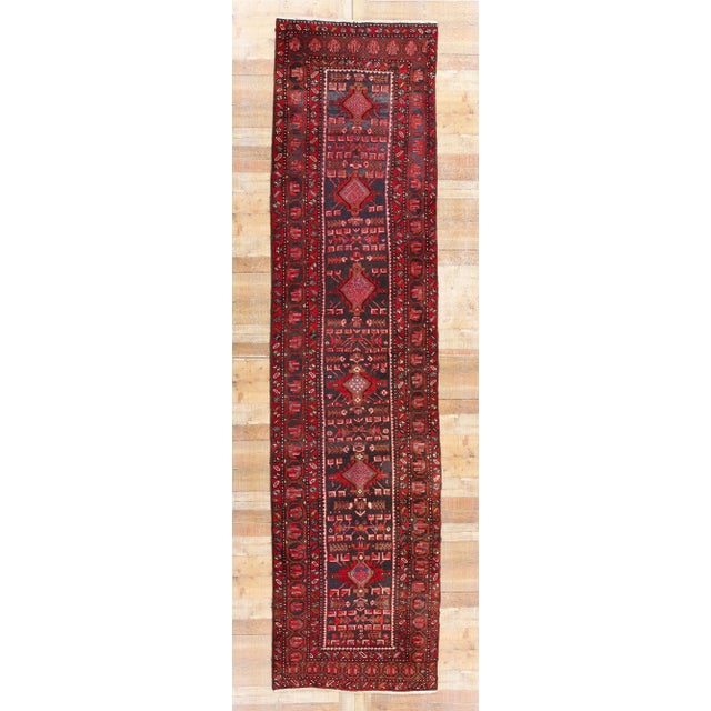 Vintage Persian Heriz Rug Runner - 03'06 X 13'10 For Sale - Image 9 of 9