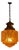 Antique Art Nouveau Flame Glass and Bronze Pendant Light, 1910 For Sale