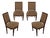 Set of Four Louis XVI Square Back Dining Chairs For Sale