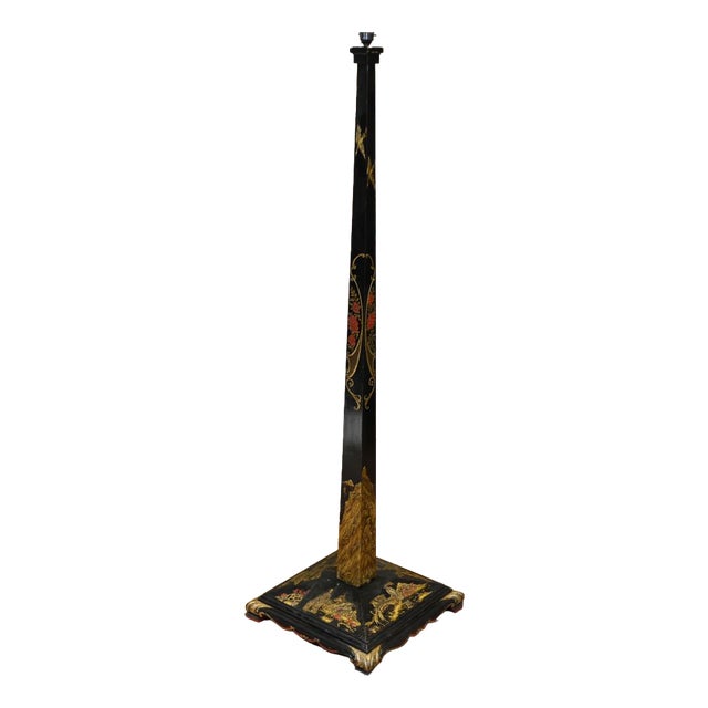 Edwardian Lacquered Chinoiserie Floor Lamp, 1890s For Sale