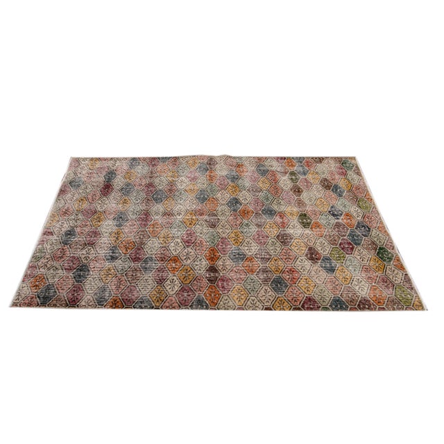 Vintage Turkish Scatter Wool Rug 4 X 6 For Sale - Image 11 of 13