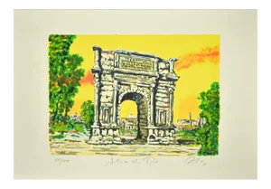 Marco Orsi - Roman Arch - Original Screen Print - 1980s