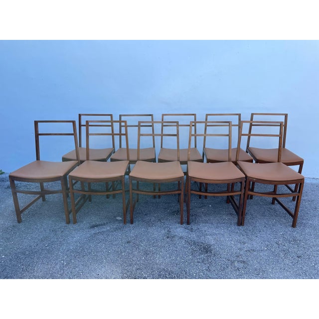 1950s Mid-Century Modern Dining Chairs by Renato Venturi for MIM Roma - Set of 10 For Sale - Image 5 of 18