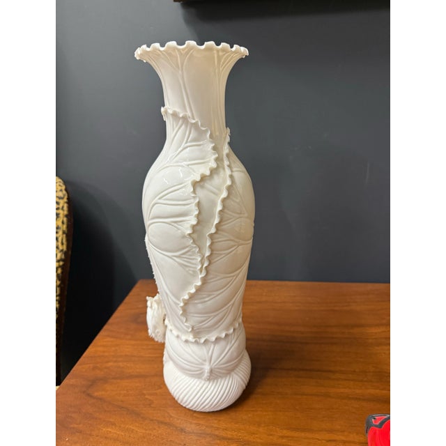 Vintage Chinese Porcelain Blanc De Chine Dragon Vase For Sale - Image 4 of 12