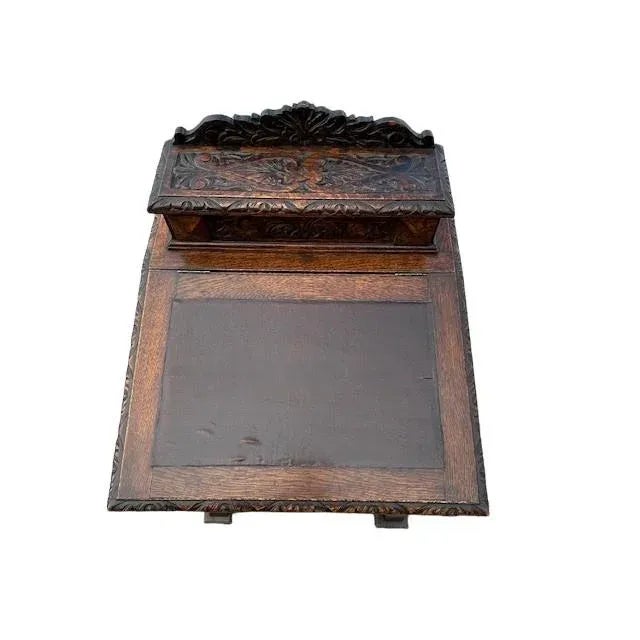 19th Century English Carved Oak Davenport For Sale In Tampa - Image 6 of 12