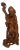 Antique Carved Rosewood Chinese God of Longevity Figurine For Sale