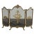 Vintage French Provincial Ribbons Love Birds Gold Brass Fireplace Screen #1 For Sale