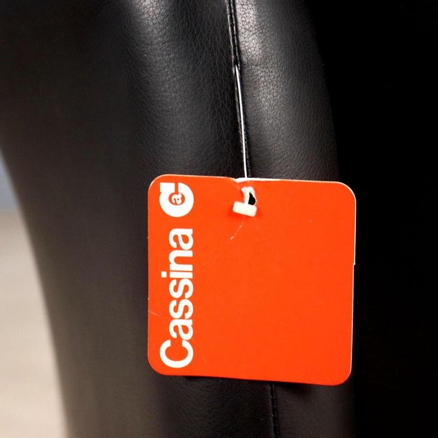 Animal Skin Maralunga Armchairs attributed to Vico Magistretti for Cassina, Set of 2 For Sale - Image 7 of 10