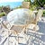 Metal Vintage 1970s Brown Jordan Taupe Tamiami Outdoor Aluminum and Vinyl Dining Set - 5 Piece For Sale - Image 7 of 8