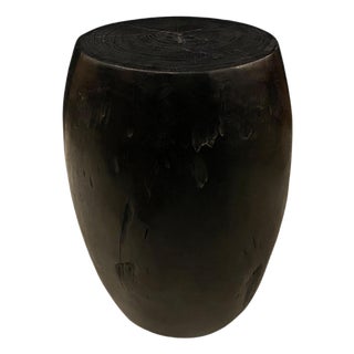 Andrianna Shamaris Polished Drum Shape Side Table or Stool For Sale