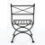 2000 - 2009 Vintage Turkish Powder-Coated Cast Iron Campaign-Style Vanity or Garden Chair With New Custom Cushions For Sale - Image 5 of 11