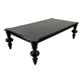 Noir Graff Coffee Table Refinished in High Gloss Black Lacquer With a Mirror Finish For Sale