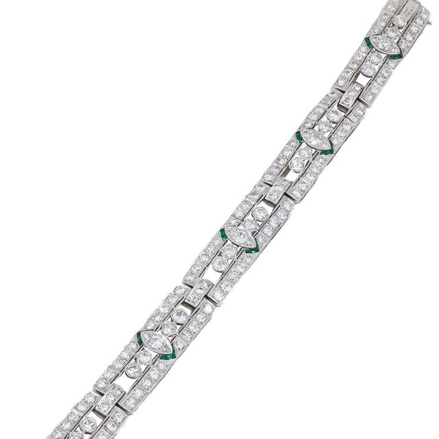 Art Deco late 20th Century Platinum Deco Bracelet For Sale - Image 3 of 3