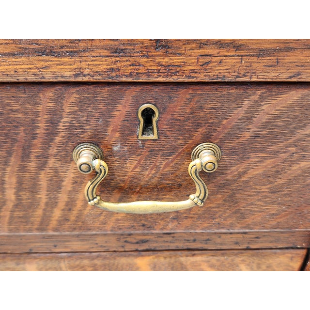 Antique 19th Century American Mission Style Quarter Sawn Tiger Oak Buffet With Mirror For Sale - Image 12 of 12