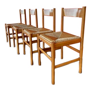 Italian Bentwood and Rush Dining Chairs For Sale