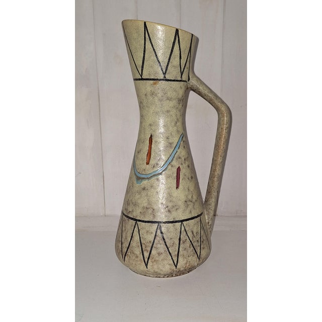 1950s Mid-Century German Ceramic Vase from Scheurich, 1950s For Sale - Image 5 of 5