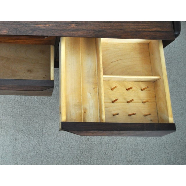 Wood Danish Modern Rosewood Sewing Table, 1960s For Sale - Image 7 of 13