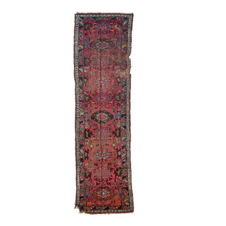 1920s Lilihan with Deep Pinks, Ocean Blues, and Nice Greens Rug 2.10 x 10.6 For Sale