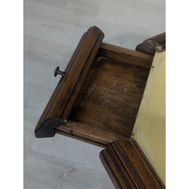 Vintage Octagonal Table with Drawers and Brass Top, 1920s For Sale - Image 12 of 18