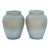Vintage Contemporary Pair of Matte Sage Green Urns For Sale