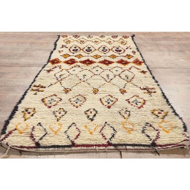 Vintage Azilal Boucherouite Moroccan Rug, 03'04 X 08'04 For Sale - Image 9 of 10