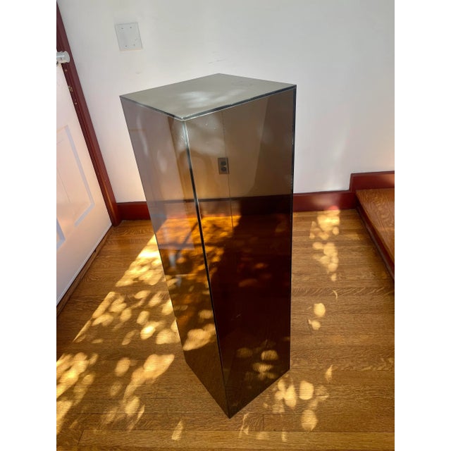 1970s Vintage 1970s Black Lucite Pedestal For Sale - Image 5 of 13