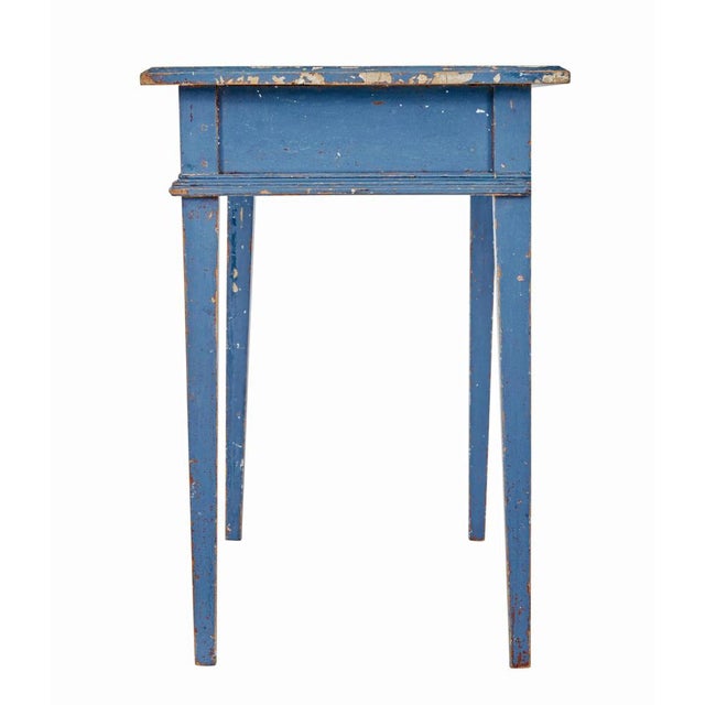 19th Century Swedish Hand Painted Side Table For Sale - Image 4 of 9