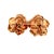 Diamond 18k Rose Gold Rose Motif Earrings, A Pair For Sale In Los Angeles - Image 6 of 6