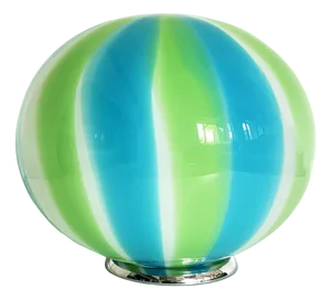 Blue and Green Sphere Table Lamp in Murano Glass by Simoeng