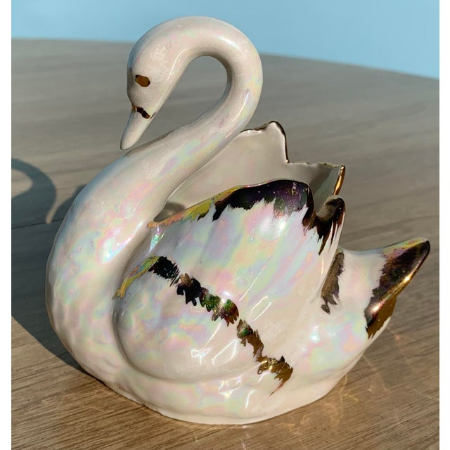 Mid 20th Century 1960s Vintage Swan Figurine With Gold Detail For Sale - Image 5 of 7