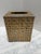 Vintage mid-century 1960s, 1970s brass basket, weave style design textured tissue box cover for boutique tissues. One side...