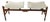 Vintage Brown and White Wooden Bench, 1950 For Sale