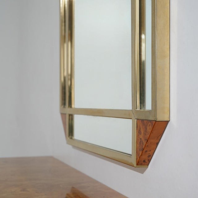 Console Table with Mirror in Briar Root by Mario Falcone for Fratelli Turri, 1970s, Set of 2 For Sale - Image 9 of 16