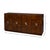 Contemporary Parquet Sideboard, 86" - Warm Brown Walnut with Square Brass-Tone Pulls For Sale - Image 12 of 12