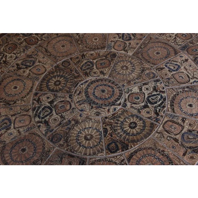 Coffee Table with Royal Copenhagen Tiles from Haslev, Denmark, 1982 For Sale - Image 4 of 11