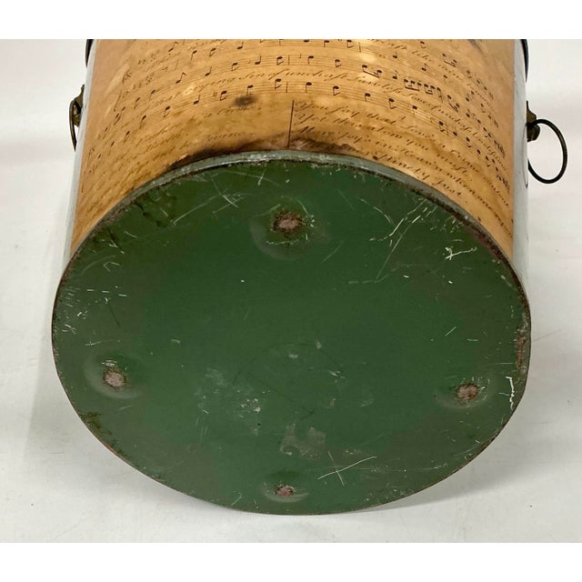 Vintage Italian Tole Wastepaper Basket For Sale - Image 10 of 10