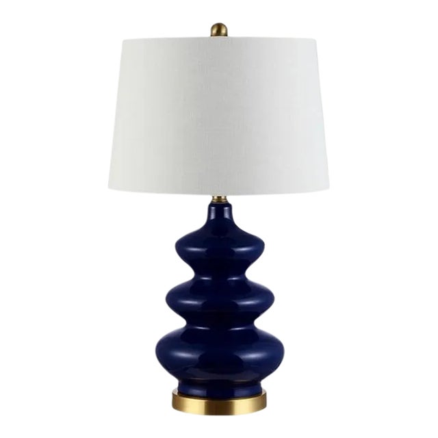 Safavieh Brielle Table Lamp - Navy For Sale