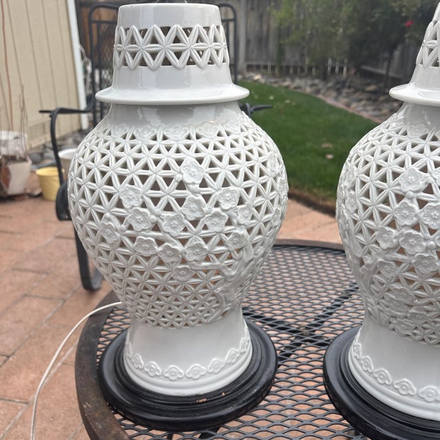 Mid-Century Modern Pair of Vintage Japanese Blanc De Chine Circa 1950 For Sale - Image 3 of 5