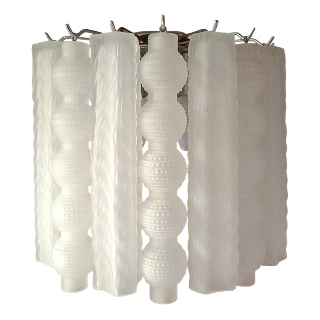 Murano Frost Glass Wall Lamp, 1960s For Sale