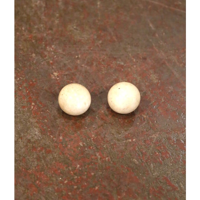Silver 19th Century Set of 12 French Nail-Studded Boules With 2 Wooden Cochonnets For Sale - Image 8 of 8