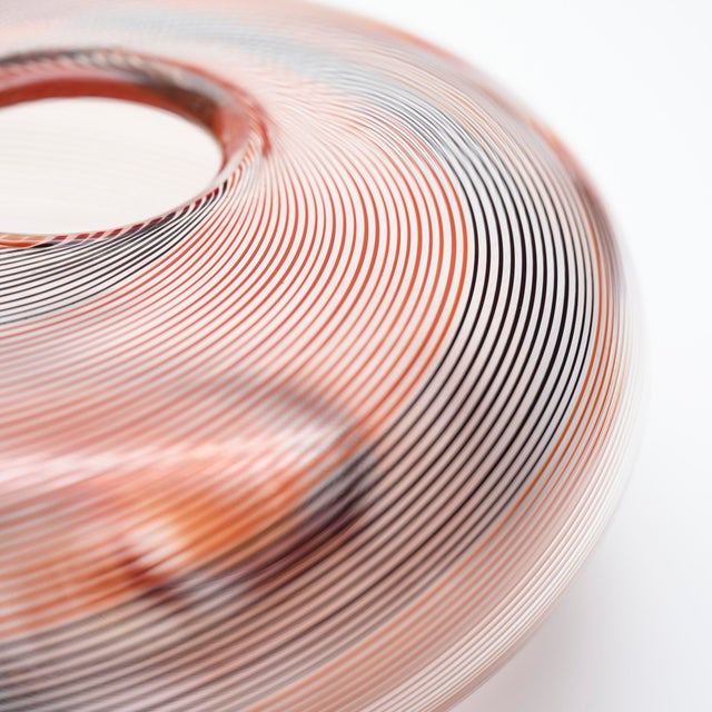 Glass Limited Edition Filigrana Glass Vase by Mario Colelli and Hertha Bengtson for Rosenthal, Late 20th Century For Sale - Image 7 of 11