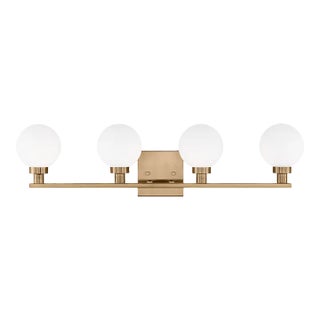 Sean Lavin By Visual Comfort Studio Clybourn 4-Light Bath Vanity Sconce in Satin Brass For Sale