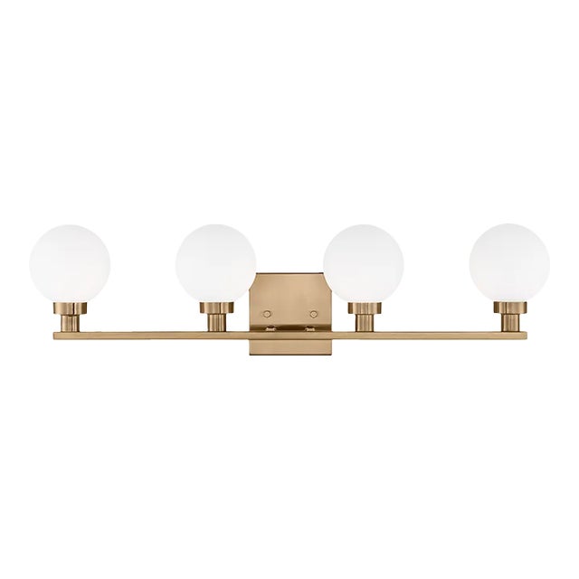 Sean Lavin By Visual Comfort Studio Clybourn 4-Light Bath Vanity Sconce in Satin Brass For Sale